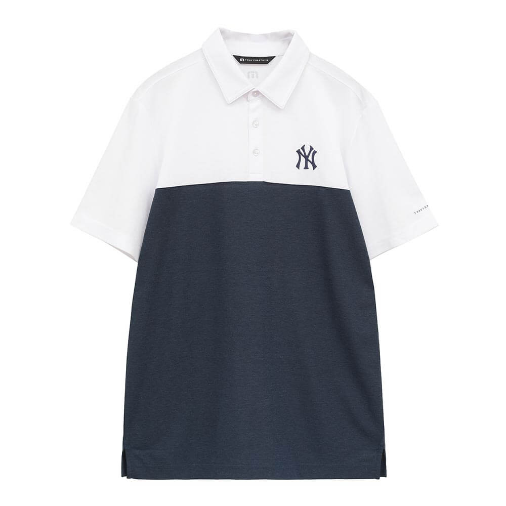 トラヴィスマシュー Travis Mathew　メンズ MLB ヤンキース 半袖 ポロシャツ A42550J　2026年モデル ホワイト/ネイビー