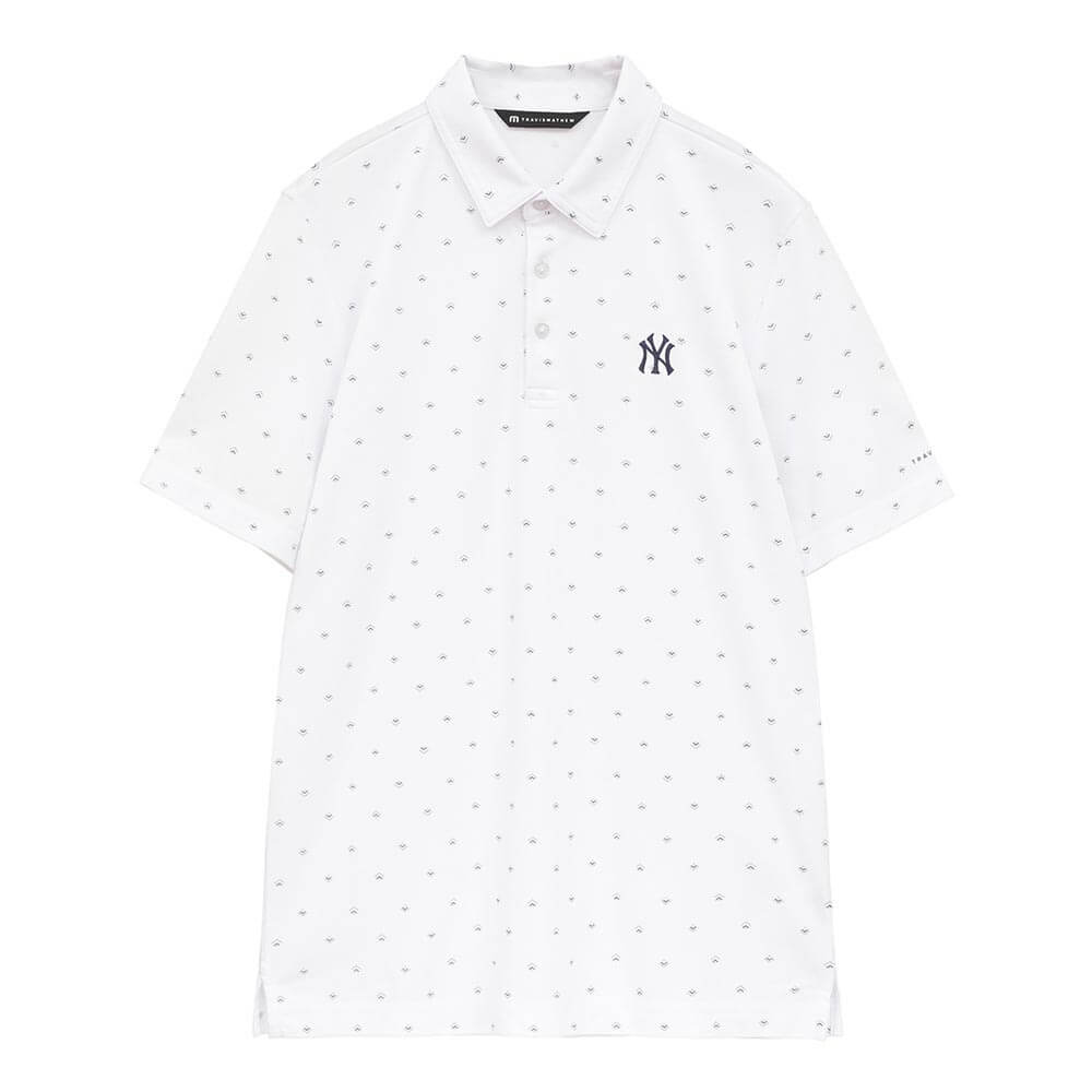 トラヴィスマシュー Travis Mathew　メンズ MLB ヤンキース 半袖 ポロシャツ A46883J　2026年モデル ホワイト/ネイビー