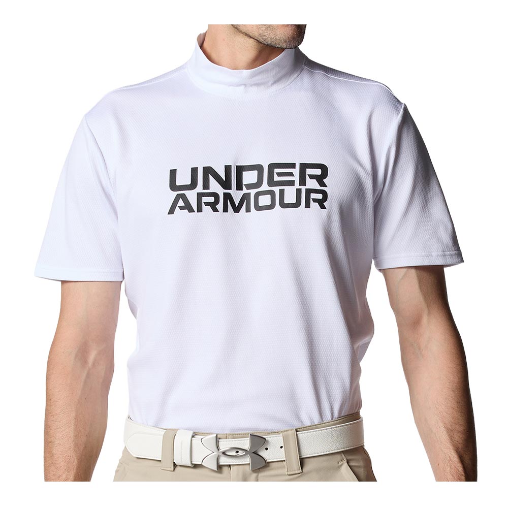 アンダーアーマー UNDER ARMOUR メンズ 半袖 モックネックシャツ 6012528 100 ホワイト 2026年モデル