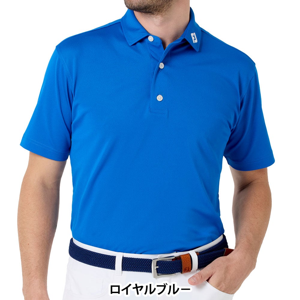 フットジョイ FootJoy メンズ ストレッチ鹿の子 半袖 ポロシャツ FJ