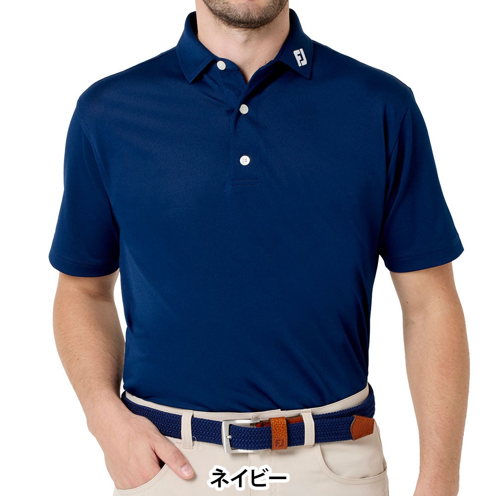 フットジョイ FootJoy メンズ ストレッチ鹿の子 半袖 ポロシャツ FJ