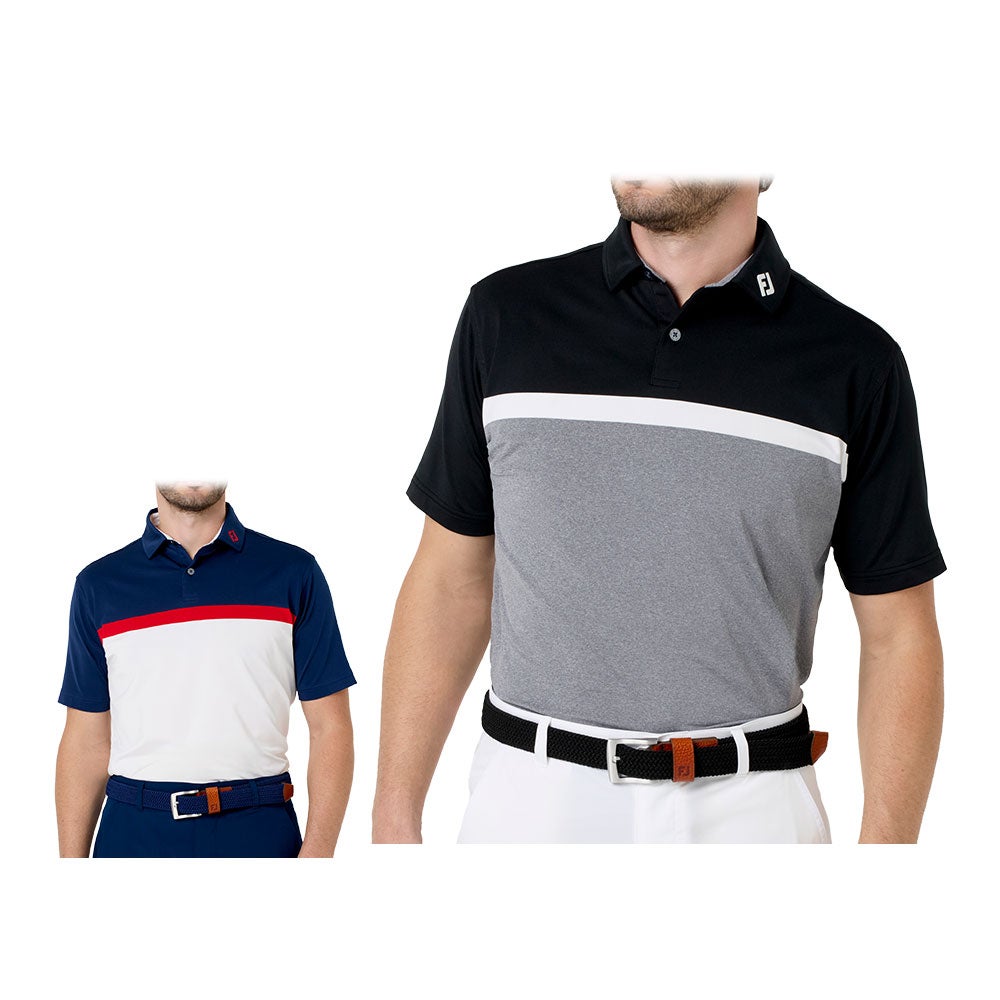 フットジョイ FootJoy　メンズ カラーブロック ストレッチライル 半袖 ポロシャツ FJ-S26-BES02　2026年モデル 詳細1