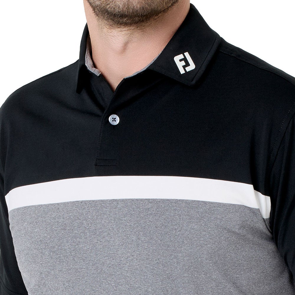 フットジョイ FootJoy メンズ カラーブロック ストレッチライル 半袖