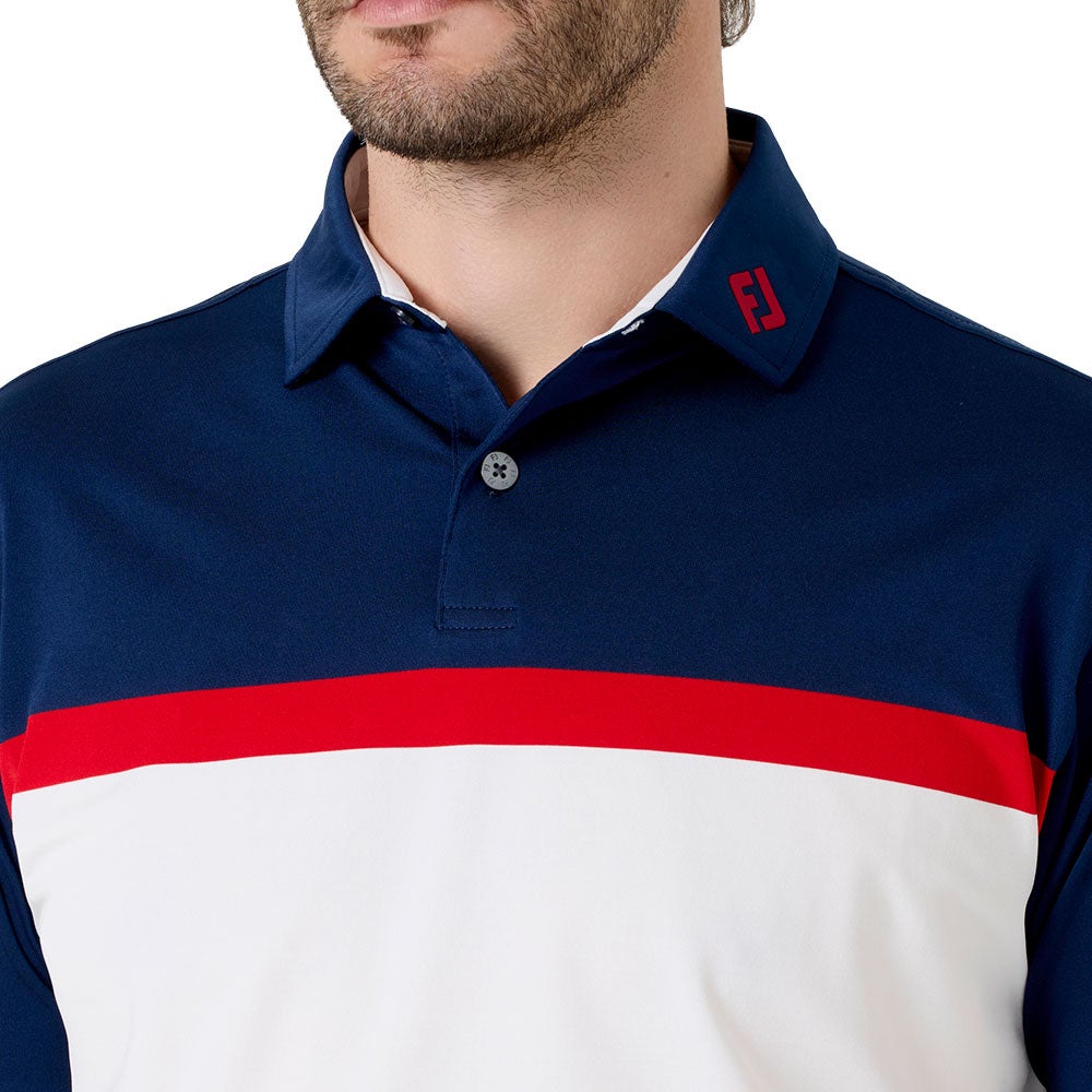 フットジョイ FootJoy メンズ カラーブロック ストレッチライル 半袖