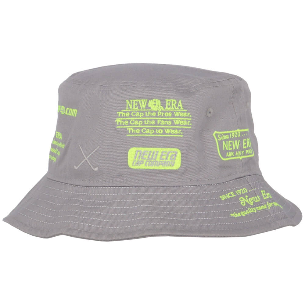 NEW ERA バケットハット グレー ゴルフ　GOLF　アーカイブロゴ ニューエラ NEW ERA バケット01 Archive Logo アーカイブロゴ ハット