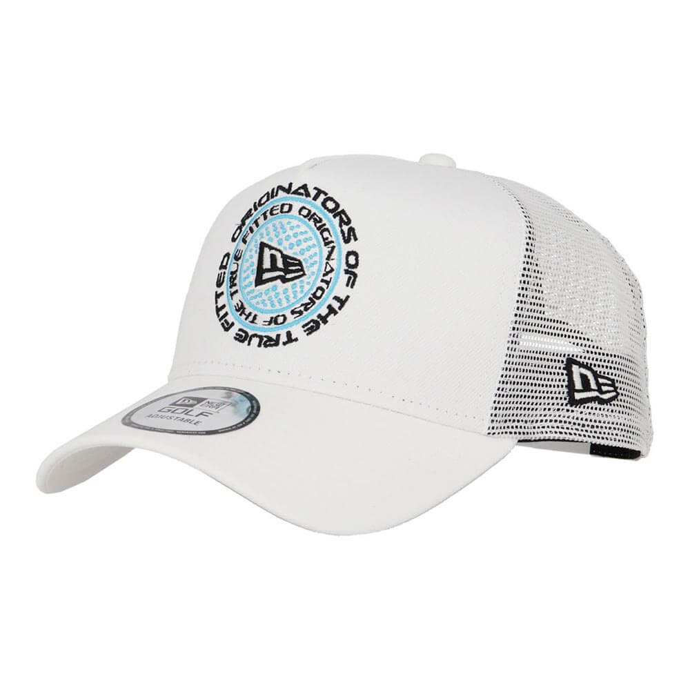 ニューエラ NEW ERA　9FORTY A-Frame トラッカー Circle Logo キャップ 14747295 ホワイト　2026年モデル ホワイト