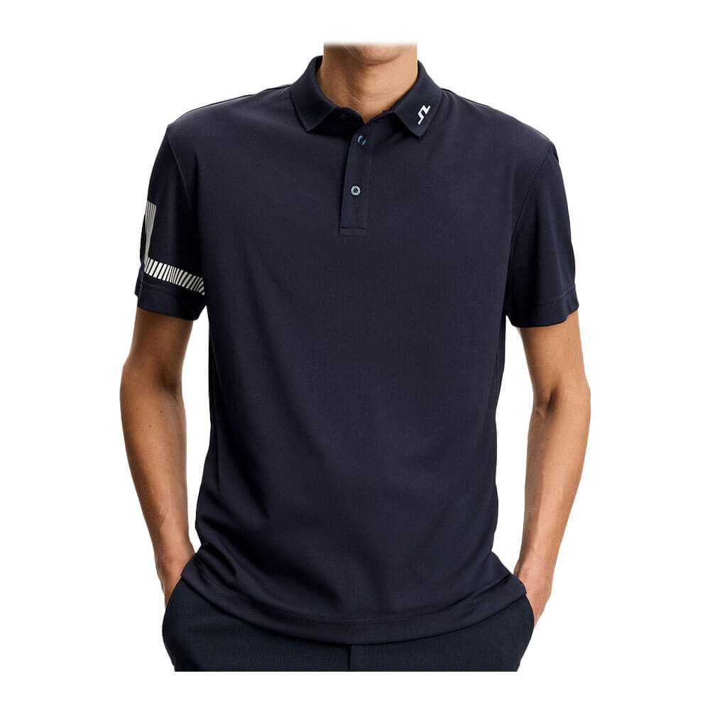 Jリンドバーグ J.LINDEBERG メンズ ストレッチジャージ 半袖 ポロシャツ 071-25245 098 ネイビー 2026年モデル