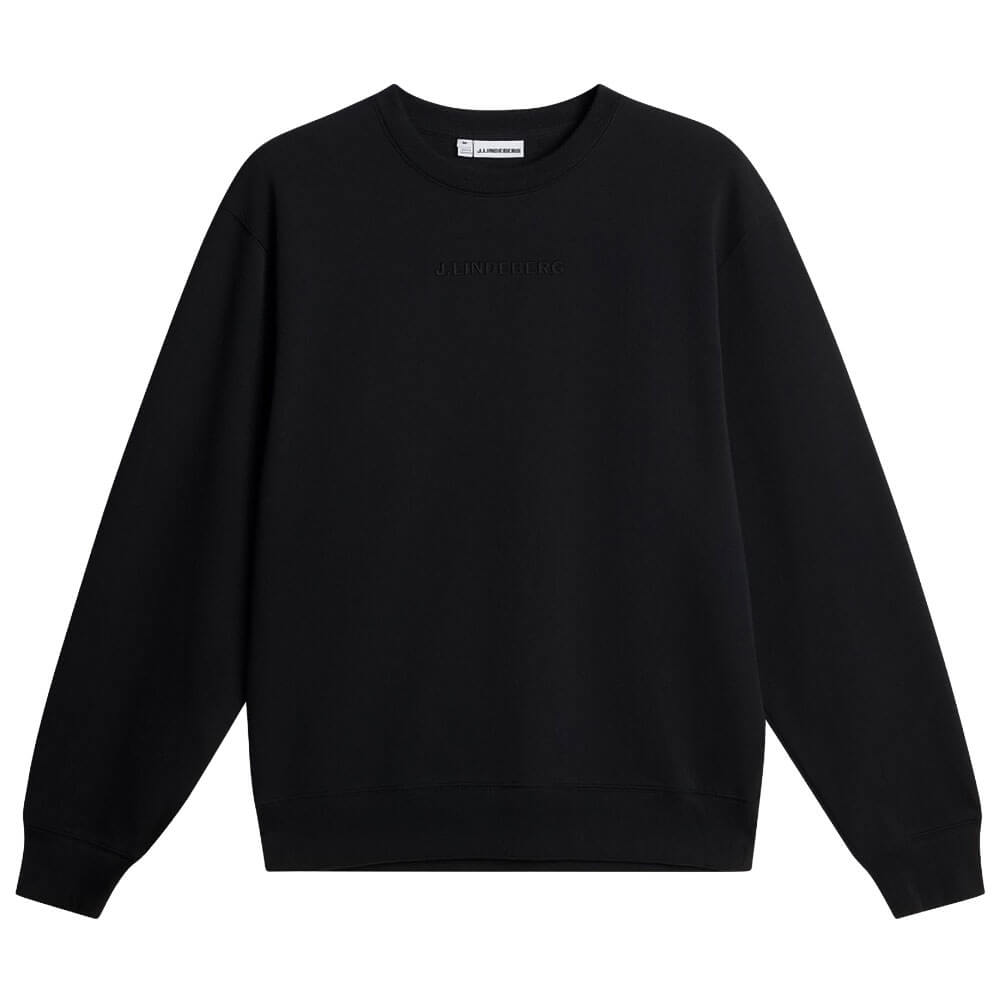Jリンドバーグ J.LINDEBERG　メンズ クルーネック 長袖 プルオーバー 071-35224 019 ブラック　2026年モデル ブラック