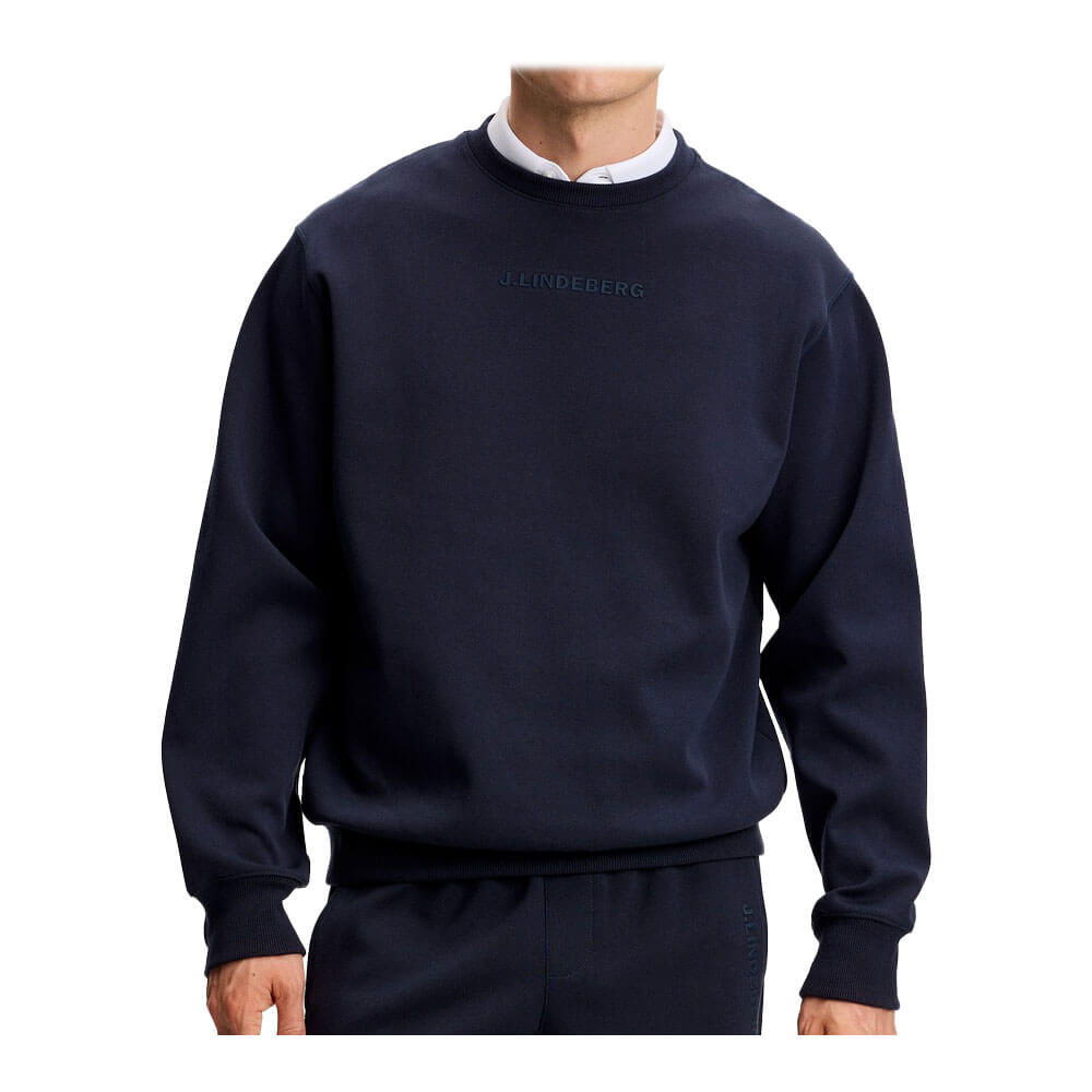 Jリンドバーグ J.LINDEBERG メンズ クルーネック 長袖 プルオーバー 071-35224 098 ネイビー 2026年モデル