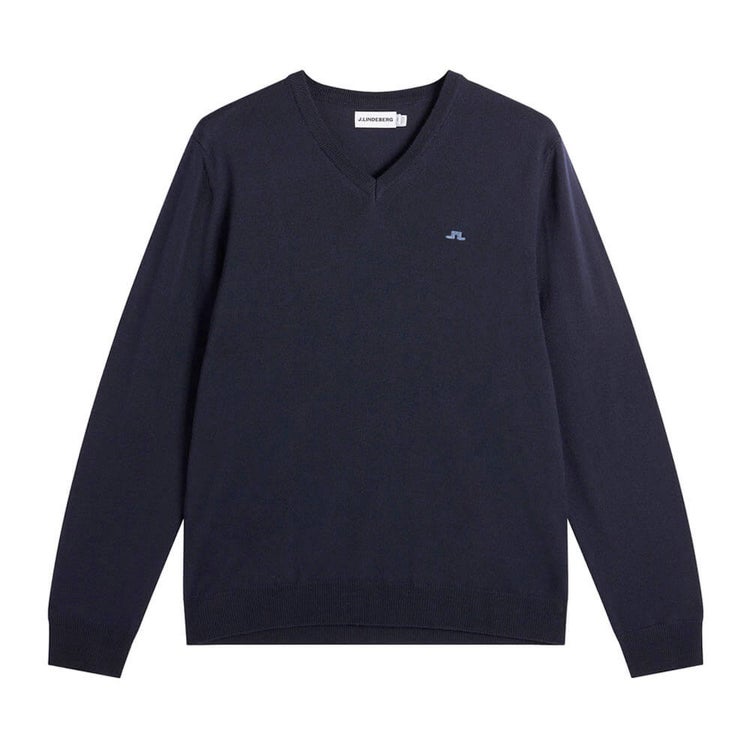 Jリンドバーグ J.LINDEBERG メンズ ファインニット Vネック 長袖 
