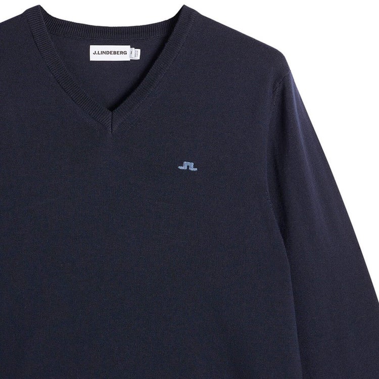 Jリンドバーグ J.LINDEBERG メンズ ファインニット Vネック 長袖 