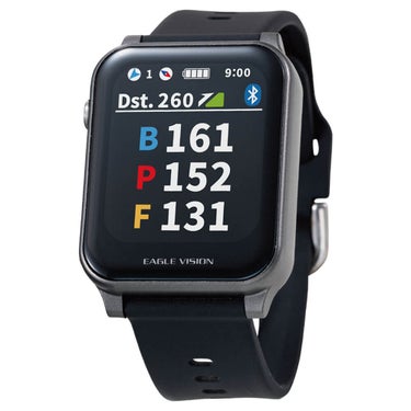 イーグルビジョン AX ACROSS アクロス 腕時計型 GPSゴルフナビ 距離計測器　EV-539 ブラック ブラック