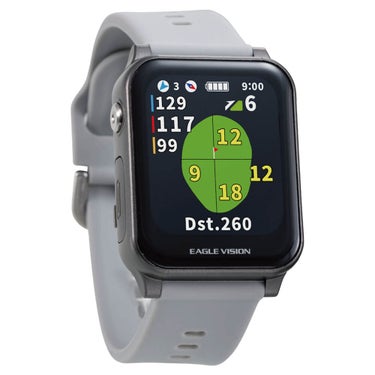 イーグルビジョン AX ACROSS アクロス 腕時計型 GPSゴルフナビ 距離計測器　EV-539 グレー グレー