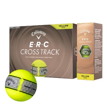＋1スリーブ増量　キャロウェイ　E・R・C CROSS TRACK 2026年モデル ゴルフボール イエローマット　1ダース＋1スリーブ（計15球）