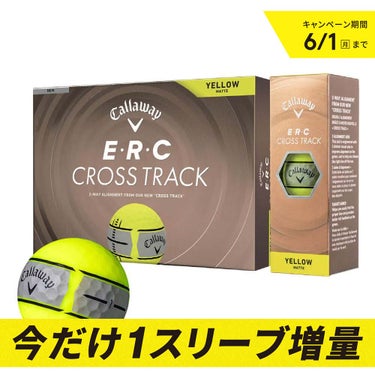 ＋1スリーブ増量　キャロウェイ　E・R・C CROSS TRACK 2026年モデル ゴルフボール イエローマット　1ダース＋1スリーブ（計15球） 詳細6