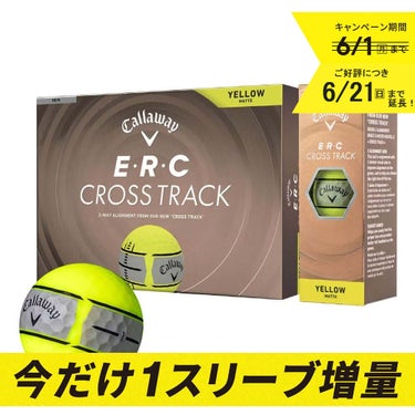 ＋1スリーブ増量　キャロウェイ　E・R・C CROSS TRACK 2026年モデル ゴルフボール イエローマット　1ダース＋1スリーブ（計15球） 詳細6