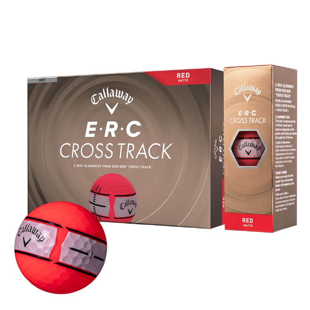 ＋1スリーブ増量 キャロウェイ E・R・C CROSS TRACK 2026年モデル ゴルフボール レッドマット 1ダース＋1スリーブ（計15球）