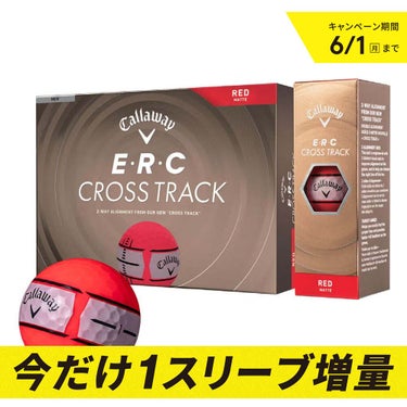 ＋1スリーブ増量　キャロウェイ　E・R・C CROSS TRACK 2026年モデル ゴルフボール レッドマット　1ダース＋1スリーブ（計15球） 詳細6