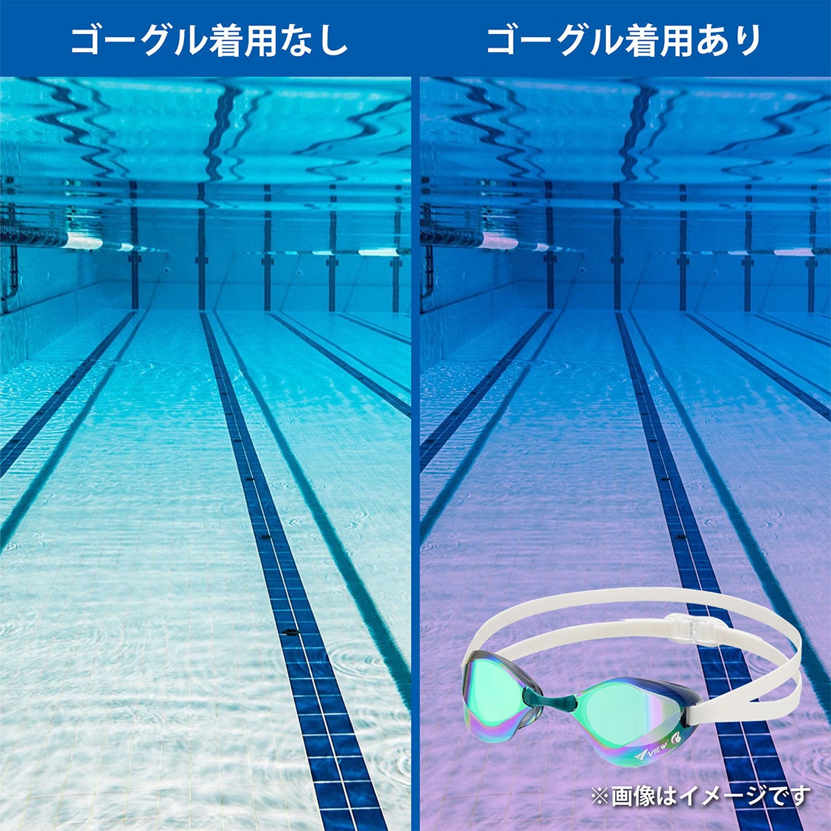 ビュー VIEW　スイミングゴーグル Blade F SWIPE 競泳用 レーシング スイミングゴーグル ミラータイプ V122SAM 詳細4(ALT)