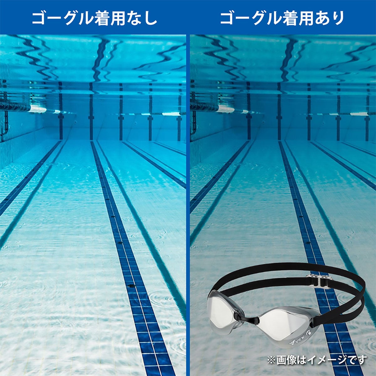 ビュー VIEW　スイミングゴーグル Blade F SWIPE 競泳用 レーシング スイミングゴーグル ミラータイプ V122SAM 詳細19(ALT)