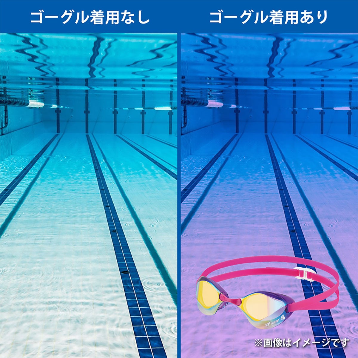 ビュー VIEW　スイミングゴーグル Blade F SWIPE 競泳用 レーシング スイミングゴーグル ミラータイプ V122SAM 詳細25(ALT)