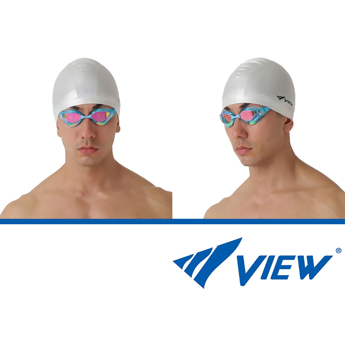 ビュー VIEW　スイミングゴーグル ミラータイプ Blade ORCA ブレードオルカ SWIPE 競泳用 レーシング クッション付 クリアフレーム V230SAMC 詳細3(ALT)