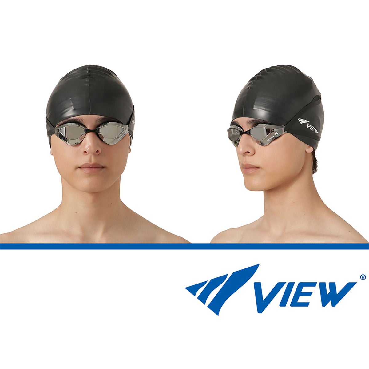 ビュー VIEW　スイミングゴーグル ミラータイプ Blade ORCA ブレードオルカ SWIPE 競泳用 レーシング クッション付 クリアフレーム V230SAMC 詳細7(ALT)
