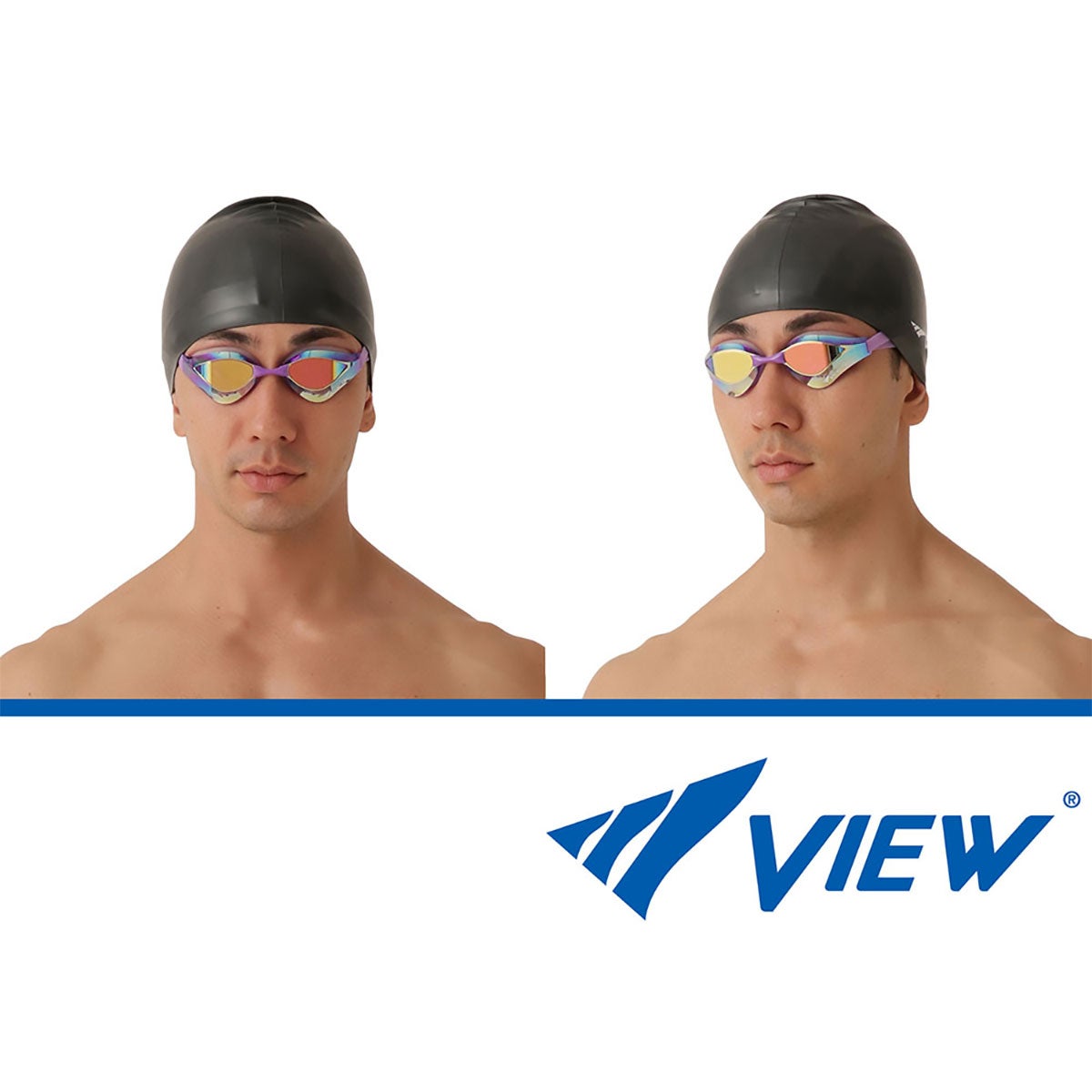 ビュー VIEW　スイミングゴーグル ミラータイプ Blade ORCA ブレードオルカ SWIPE 競泳用 レーシング クッション付 クリアフレーム V230SAMC 詳細24(ALT)