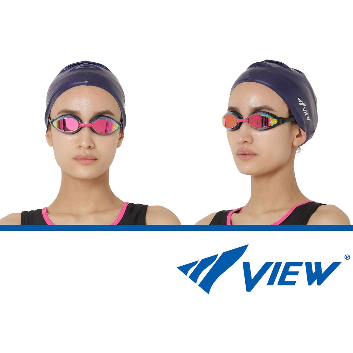 ビュー VIEW　スイミングゴーグル ミラータイプ AILE エイル クッション付き 競泳用 レーシング V240SAM 詳細13(ALT)