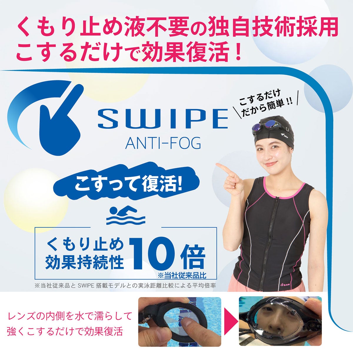 ビュー VIEW　レディース スイミングゴーグル FRAU フラウ SWIPE V820SA 詳細23(ALT)