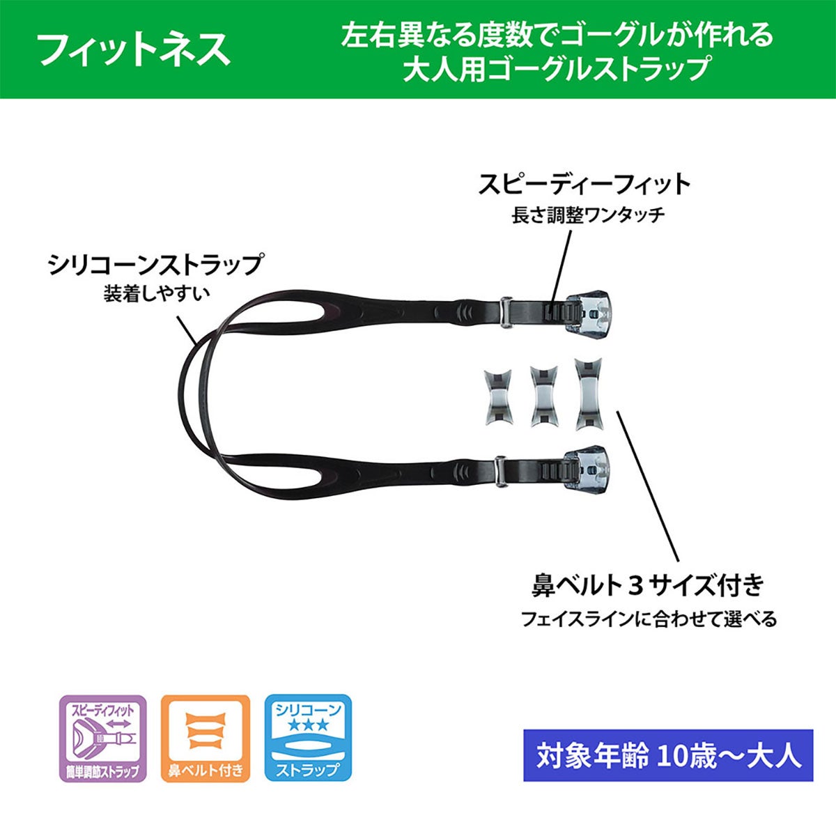 ビュー VIEW　度付きゴーグルパーツキット シリコンストラップ VPS570 詳細10(ALT)