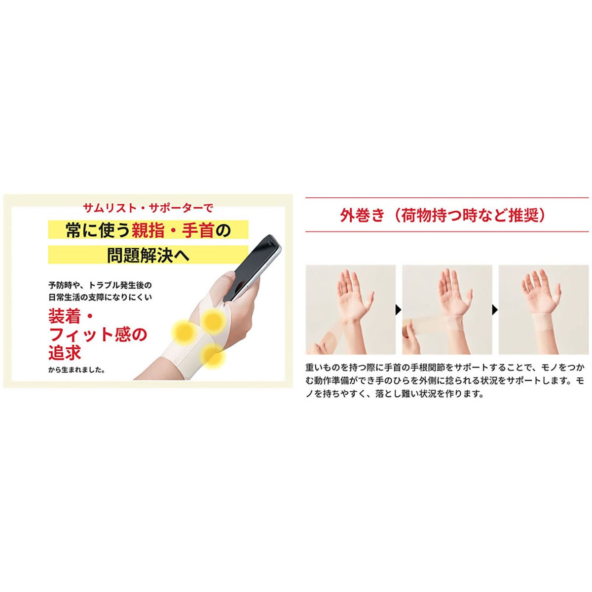 ディーアンドエム D＆M　親指手首コンパクトサポーター 111847 ベージュ 詳細5(ALT)