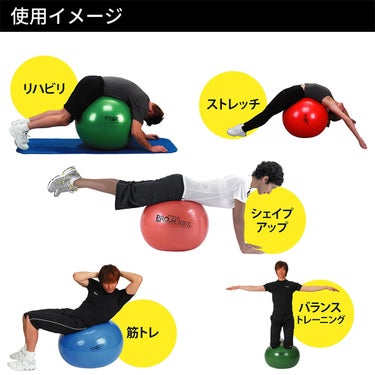 ディーアンドエム D＆M　セラバンド THERBAND エクササイズボール 直径55cm SDS-55 レッド 詳細3(ALT)