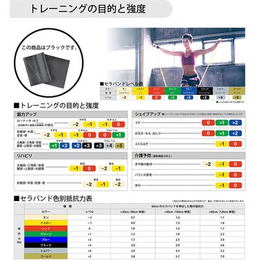 ディーアンドエム D＆M　セラバンド THERBAND セラバンド 2m 強度レベル+3 TBB-5 ブラック 詳細2(ALT)