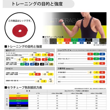 ディーアンドエム D＆M　セラバンド THERBAND セラチューブ 3m 強度レベル0 TTB-12 レッド 詳細2(ALT)