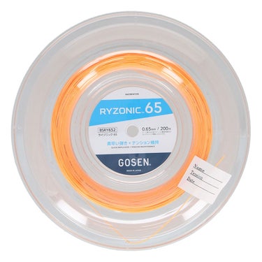ゴーセン GOSEN　RYZONIC65 ライゾニック65 ロール オレンジ　バドミントンガット BSRY652OR オレンジ（OR）