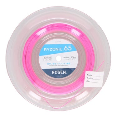 ゴーセン GOSEN　RYZONIC65 ライゾニック65 ロール ピンク　バドミントンガット BSRY652PI ピンク（PI）