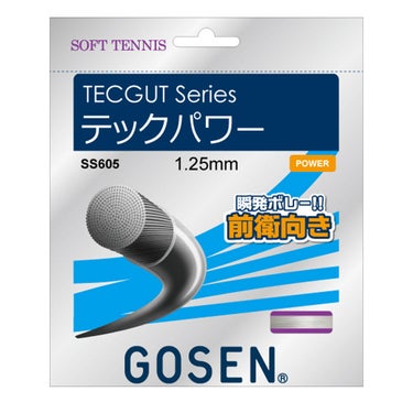 ゴーセン GOSEN　TECGUT テックガット テックパワー ナチュラル　ソフトテニスガット SS605NA ナチュラル