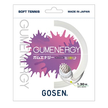 ゴーセン GOSEN　GUMENERGY エアリーホワイト　ソフトテニスガット SSGE11AW エアリーホワイト（AW）
