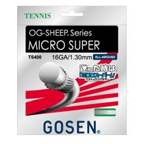 ゴーセン GOSEN　MICRO SUPER 16 ホワイト　テニスガット TS400W