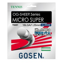 ゴーセン GOSEN　MICRO SUPER 16L ホワイト　テニスガット TS401W