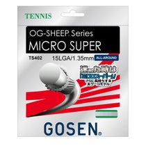 ゴーセン GOSEN　MICRO SUPER 15L ホワイト　テニスガット TS402W