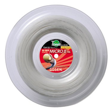 ゴーセン GOSEN　MICRO II 16L ロール ホワイト　テニスガット TS4132W ホワイト