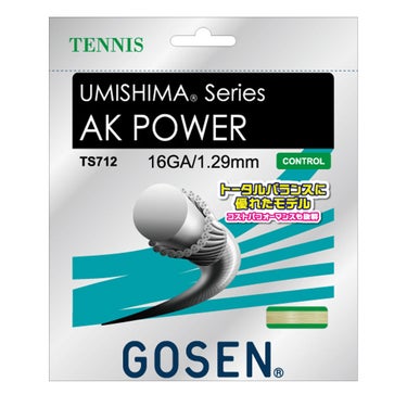 ゴーセン GOSEN　AK POWER 16 ホワイト　テニスガット TS712W ホワイト