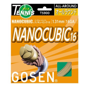 ゴーセン GOSEN　ナノキュービック16 ナチュラル　硬式テニスガット TS900NN ナチュラル
