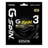 ゴーセン GOSEN　G-SPIN 3 16L ブラック　テニスガット TSGS30BK ブラック