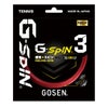 ゴーセン GOSEN　G-SPIN 3 17 クリムゾンレッド　テニスガット TSGS31CR クリムゾンレッド
