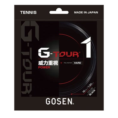 ゴーセン GOSEN　G-TOUR 1 16 ブラック　テニスガット TSGT10BK ブラック