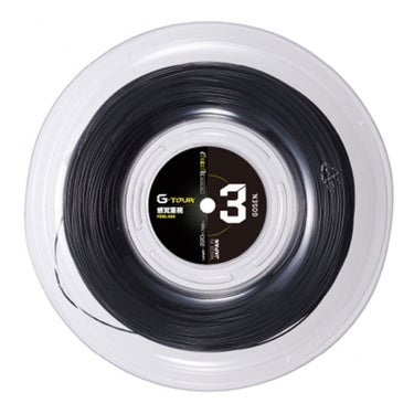 ゴーセン GOSEN　G-TOUR 3 17 ロール ブラック　テニスガット TSGT312BK ブラック