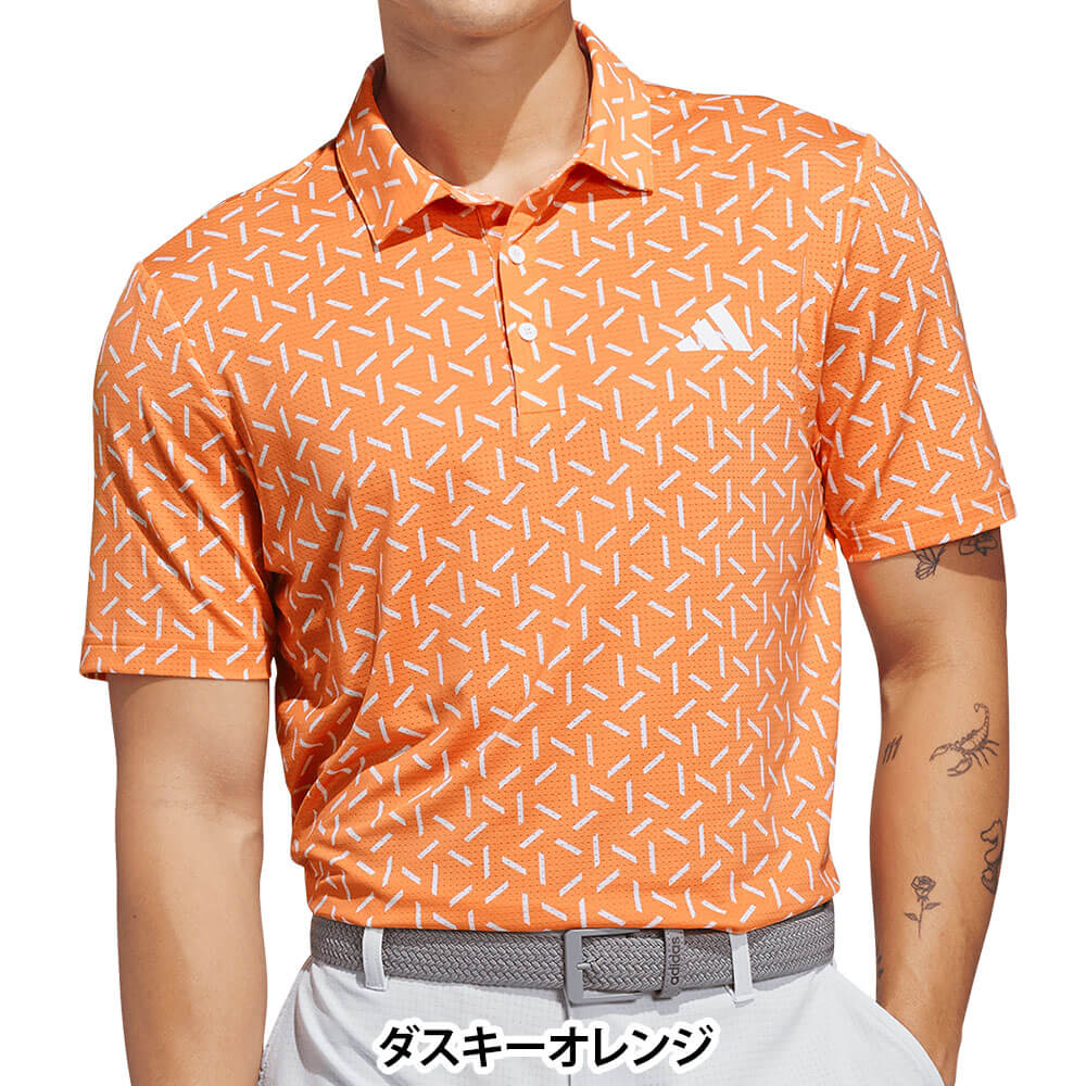 アディダス adidas メンズ クライマクール レクタングルプリント メッシュ 半袖 ポロシャツ CN914 2026年モデル
